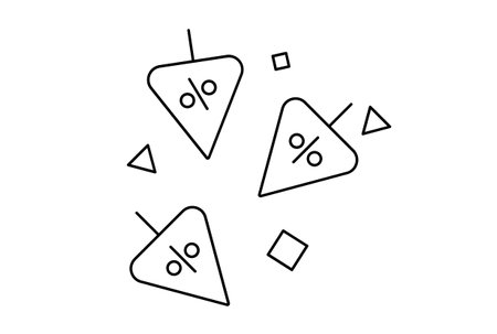 Leaves of discount flat outline icon minimalistic symbol black line sign artの写真素材