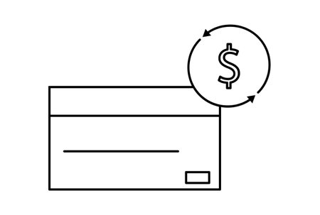 Bank card flat outline icon minimalistic symbol black line sign artの写真素材