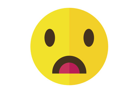 Panic colored Emote icon Emoji symbol yellow Emoticon sign artの写真素材