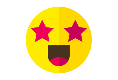 Stars colored Emote icon Emoji symbol yellow Emoticon sign artの写真素材