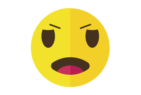 Evil colored Emote icon Emoji symbol yellow Emoticon sign artの写真素材