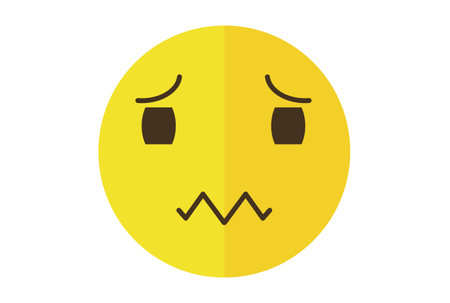 Be sick colored Emote icon Emoji symbol yellow Emoticon sign artの写真素材