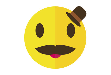 In Hat colored Emote icon Emoji symbol yellow Emoticon sign artの写真素材