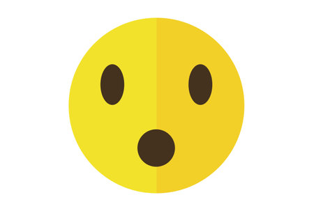 Open-eyed colored Emote icon Emoji symbol yellow Emoticon sign artの写真素材