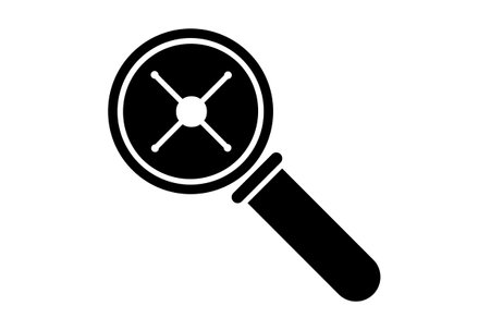 Loupe glyph icon art flat healthcare symbol minimalist medical sign artworkの写真素材