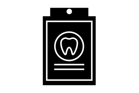 Diagnosis of teeth glyph icon art flat healthcare symbol minimalist medical sign artworkの写真素材