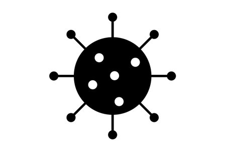 Microbe glyph icon art flat healthcare symbol minimalist medical sign artworkの写真素材