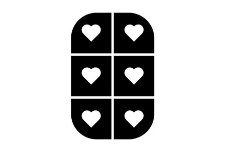 Heart Pills glyph icon art flat healthcare symbol minimalist medical sign artworkの写真素材