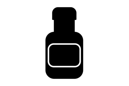 Cough syrup glyph icon art flat healthcare symbol minimalist medical sign artworkの写真素材