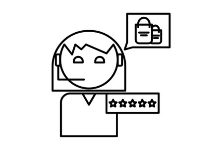 Hotline operator e-commerce icon art flat shopping symbol online store black sign artworkの写真素材