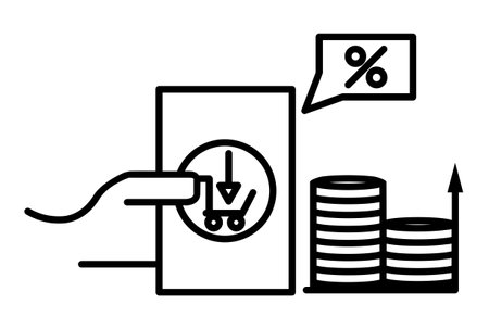 Shopping savings e-commerce icon art flat shopping symbol online store black sign artworkの写真素材