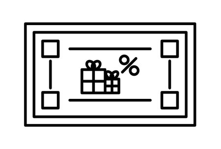 Gift coupon e-commerce icon art flat shopping symbol online store black sign artworkの写真素材