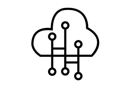 web cloud flat icon minimalist seo and web symbol art black sign artworkの写真素材