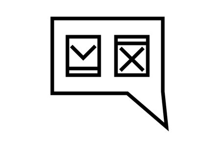 yes and no flat icon minimalist seo and web symbol art black sign artworkの写真素材