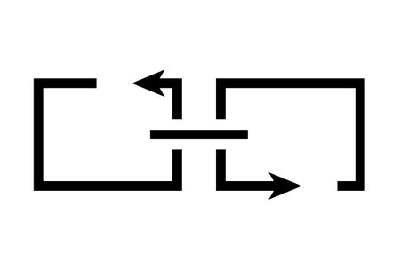 chain flat icon minimalist seo and web symbol art black sign artworkの写真素材