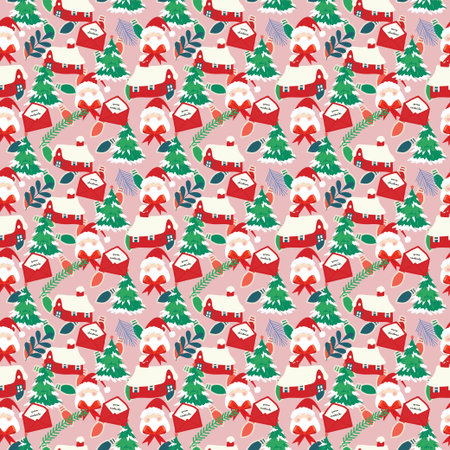 Merry Christmas pattern seasonal winter festive wallpaper art