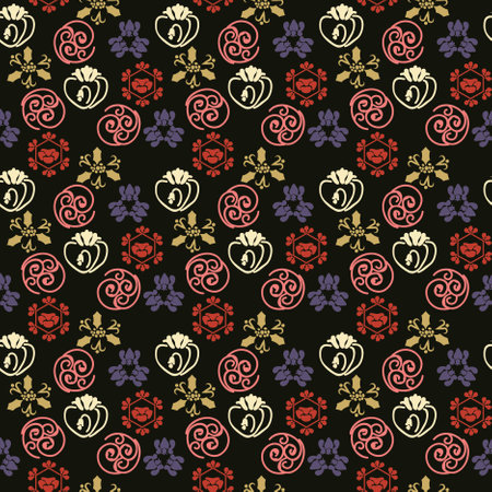 Japanese pattern oriental abstract background artworkの写真素材