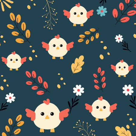 Bird pattern animal background art wildlife textile illustrationの写真素材