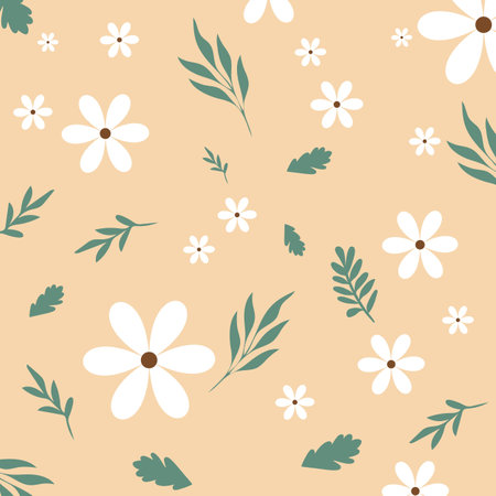 Floral pattern modern spring fashion flower background decor artの写真素材