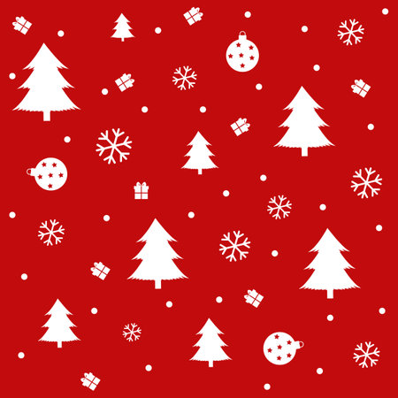 Christmas pattern xmas gift wrapping paper art winter backgroundの写真素材