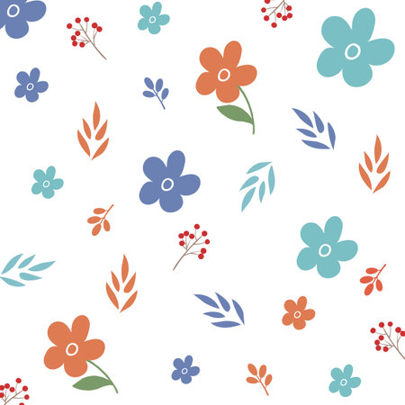 Floral pattern modern spring fashion flower background decor artの写真素材