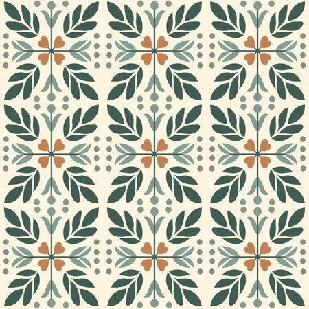 Tile pattern geometric repeat mosaic wall background classic shape textureの写真素材