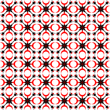 folk abstract pattern with simple geometric figuresのイラスト素材