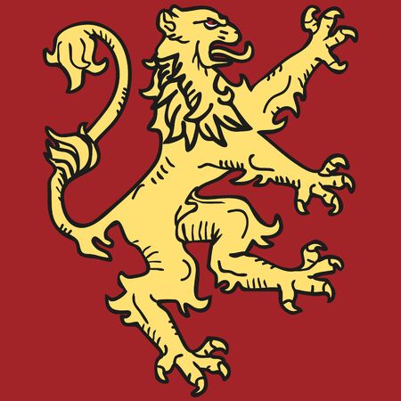 Coat of arms with lion. Element for design.のイラスト素材