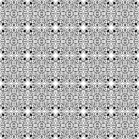 stylized graphic abstract black and white seamless pattern.のイラスト素材