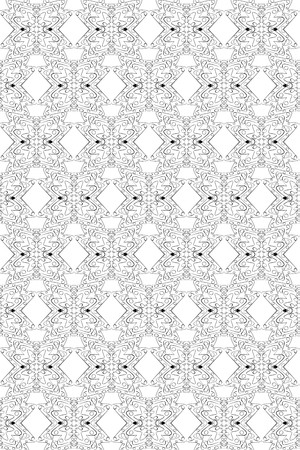 abstract ornament monochrome seamless geometric patternのイラスト素材