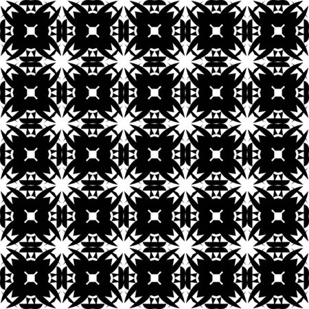 abstract ornament monochrome seamless geometric patternのイラスト素材