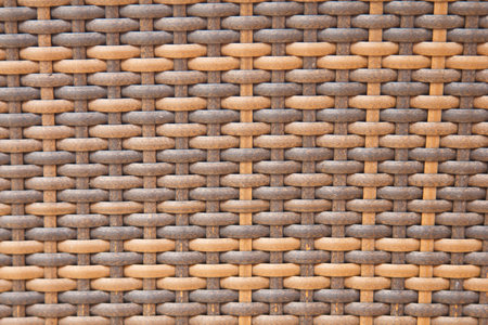the brown wooden texture of rattan with natural patternsの写真素材