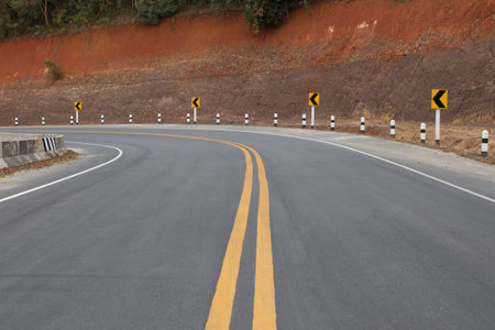 Picture of empty countryside road