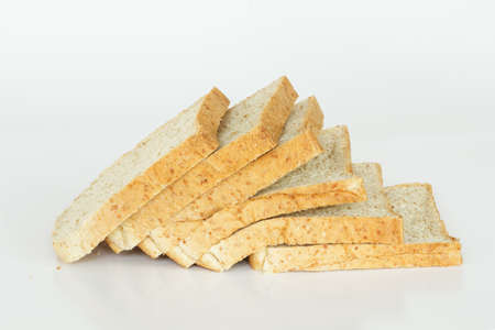 bread  isolated on white backgroundの写真素材