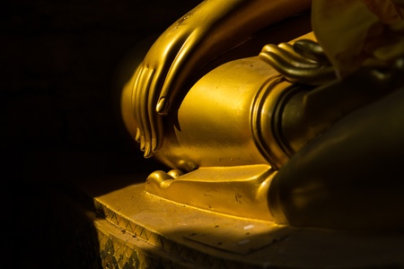 Ancient Buddha, Ayutthaya, Thailandの写真素材