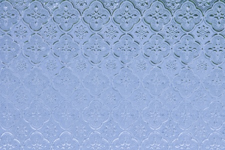 The blue color of the glass is a beautiful backdrop.の写真素材