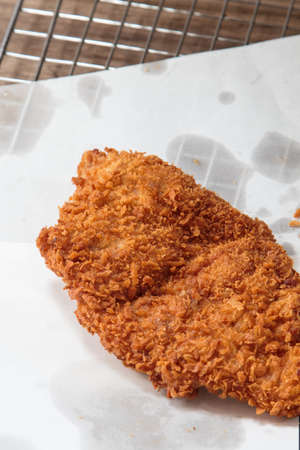 Breaded pork fried dough food of Japan.の写真素材