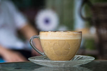 coffee art in a  cup の写真素材