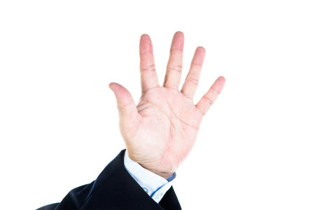 Man showing rejective hand gesture