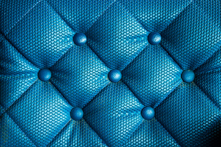 blue genuine leather upholstery background for a luxury decorationの写真素材