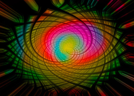 abstract background is colourful glowing twirl