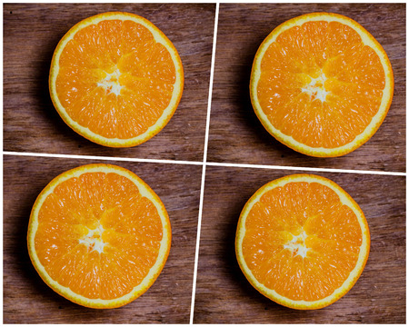 collage picture of orangeの写真素材