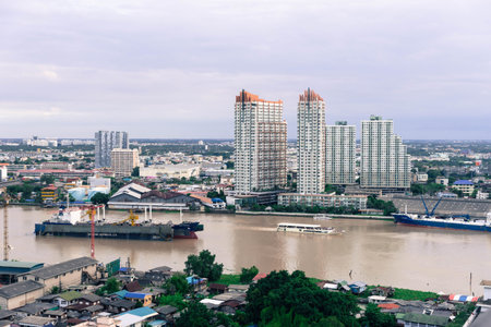 BANGKOK, THAILAND - September 10, 2016 Chao Phraya River Bangkok city