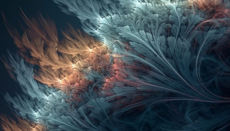 abstract fractal. Fractal art background for creative design. Decoration for wallpaper, desktop, poster, cover booklet. Print for clothes, t-shirt. creative illustration for designの素材