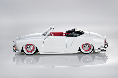 Model of car on a white backgroundの写真素材