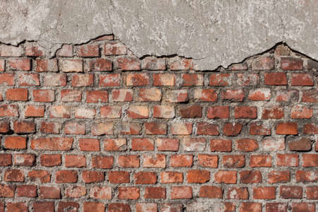 Detail of an old brick wallの写真素材