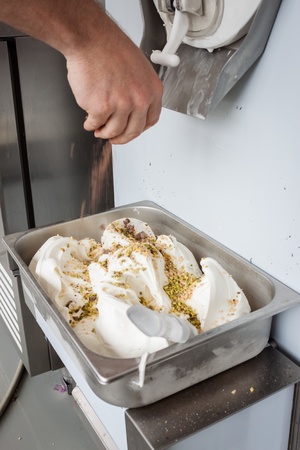 MILAN, ITALY - JUNE 1: People visit Gelato Festival, annual event dedicated to the Italian ice cream tradition with a big public tasting in Milan JUNE 1, 2013のeditorial素材