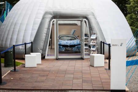 MILAN, ITALY - JUNE 1: Presentation of BMW i8 prototype at Wired next fest, festival of innovation and creativity in Milan on JUNE 1, 2013のeditorial素材