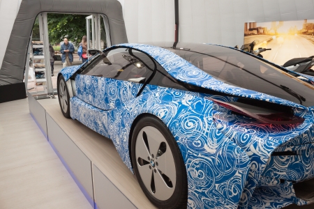 MILAN, ITALY - JUNE 1: Presentation of BMW i8 prototype at Wired next fest, festival of innovation and creativity in Milan on JUNE 1, 2013のeditorial素材