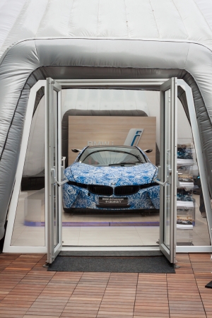 MILAN, ITALY - JUNE 1: Presentation of BMW i8 prototype at Wired next fest, festival of innovation and creativity in Milan on JUNE 1, 2013のeditorial素材